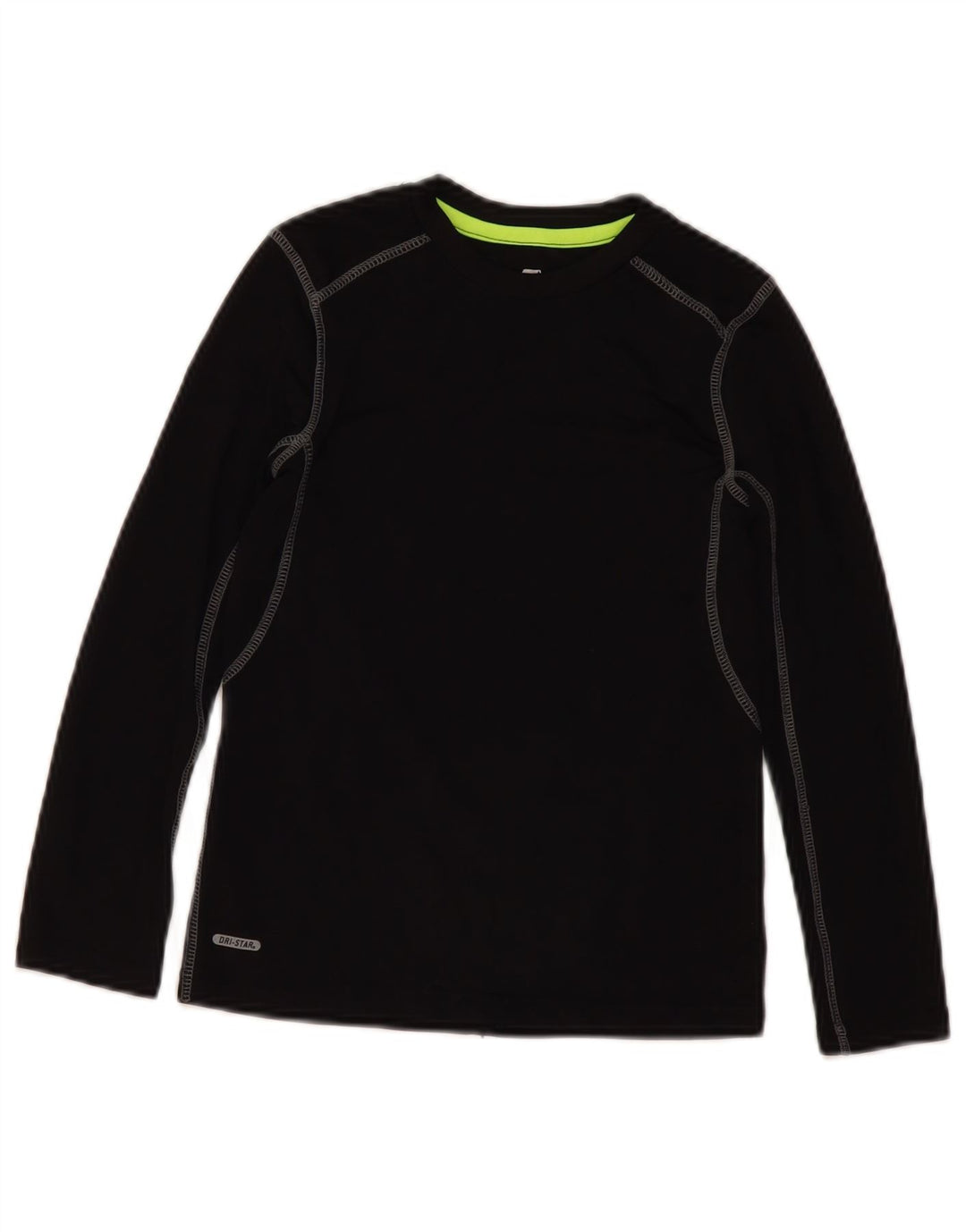 Starter-Oberteil für Jungen, langärmlig, 7–8 Jahre, mittelschwarzes Polyester