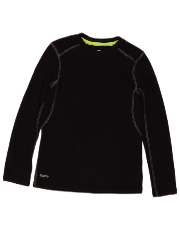 Starter-Oberteil für Jungen, langärmlig, 7–8 Jahre, mittelschwarzes Polyester