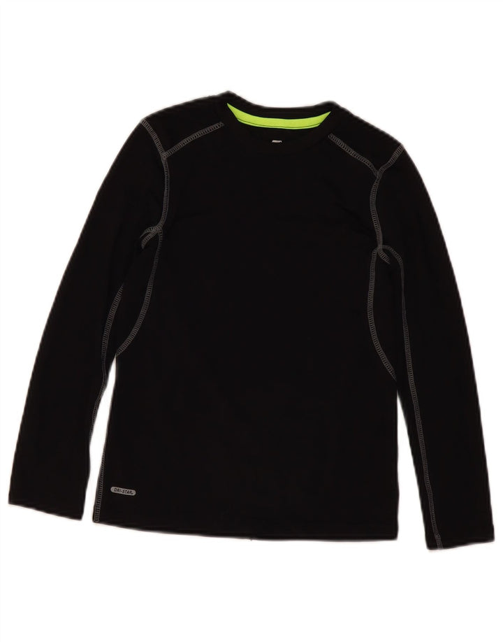 Starter-Oberteil für Jungen, langärmlig, 7–8 Jahre, mittelschwarzes Polyester