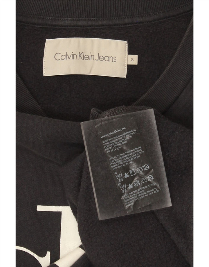 CALVIN KLEIN JEANS Herren-Sweatshirt mit Grafik, Größe S, Schwarz