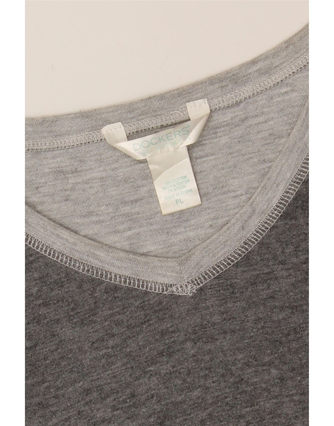 DOCKERS Womens Top Long Sleeve UK 16 Large Grey Cotton Vintage Dockers and Second-Hand Dockers from Messina Hembry 