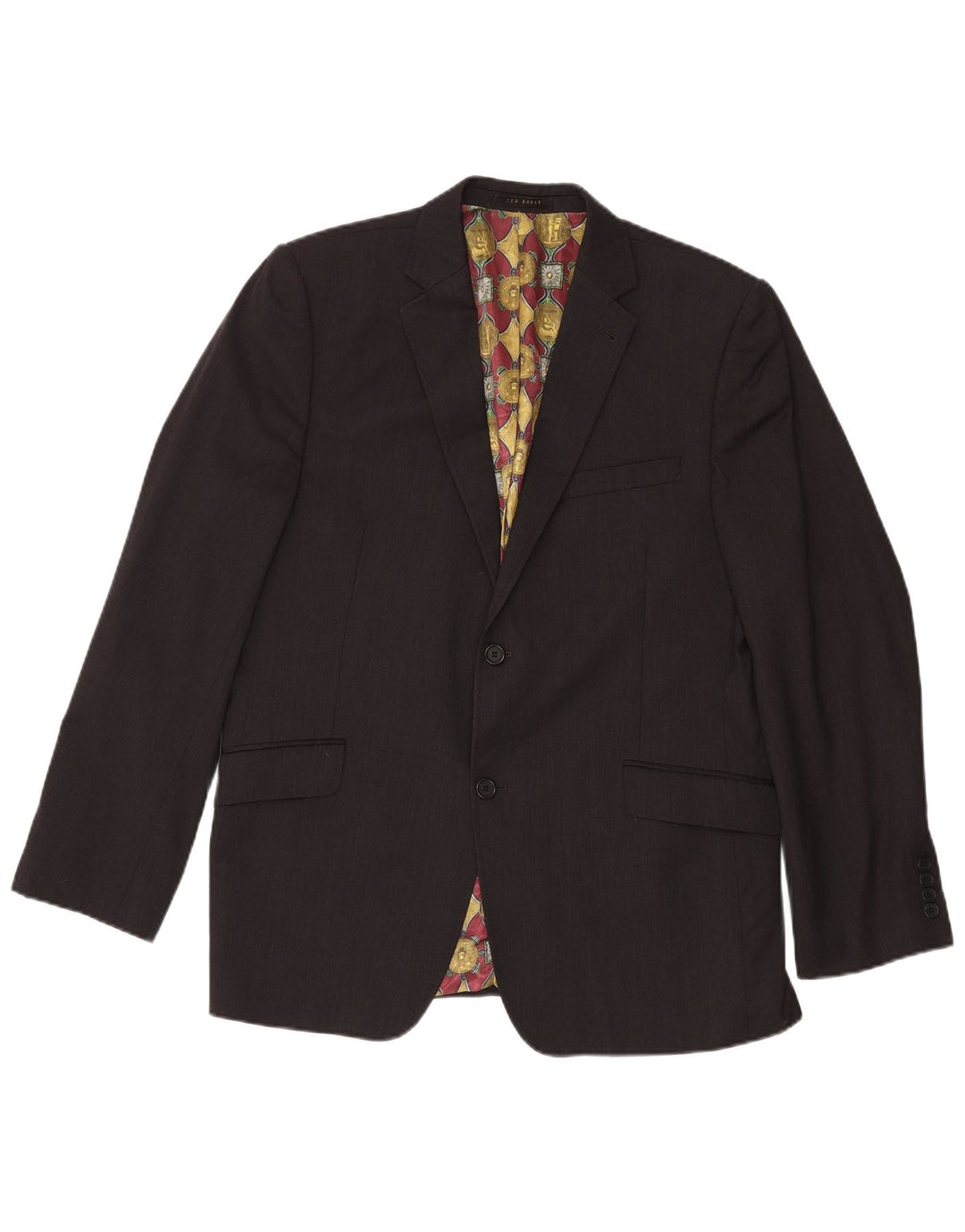 Ted Baker Herren-Blazer mit 2 Knöpfen, UK 44, 2XL, schwarze Wolle