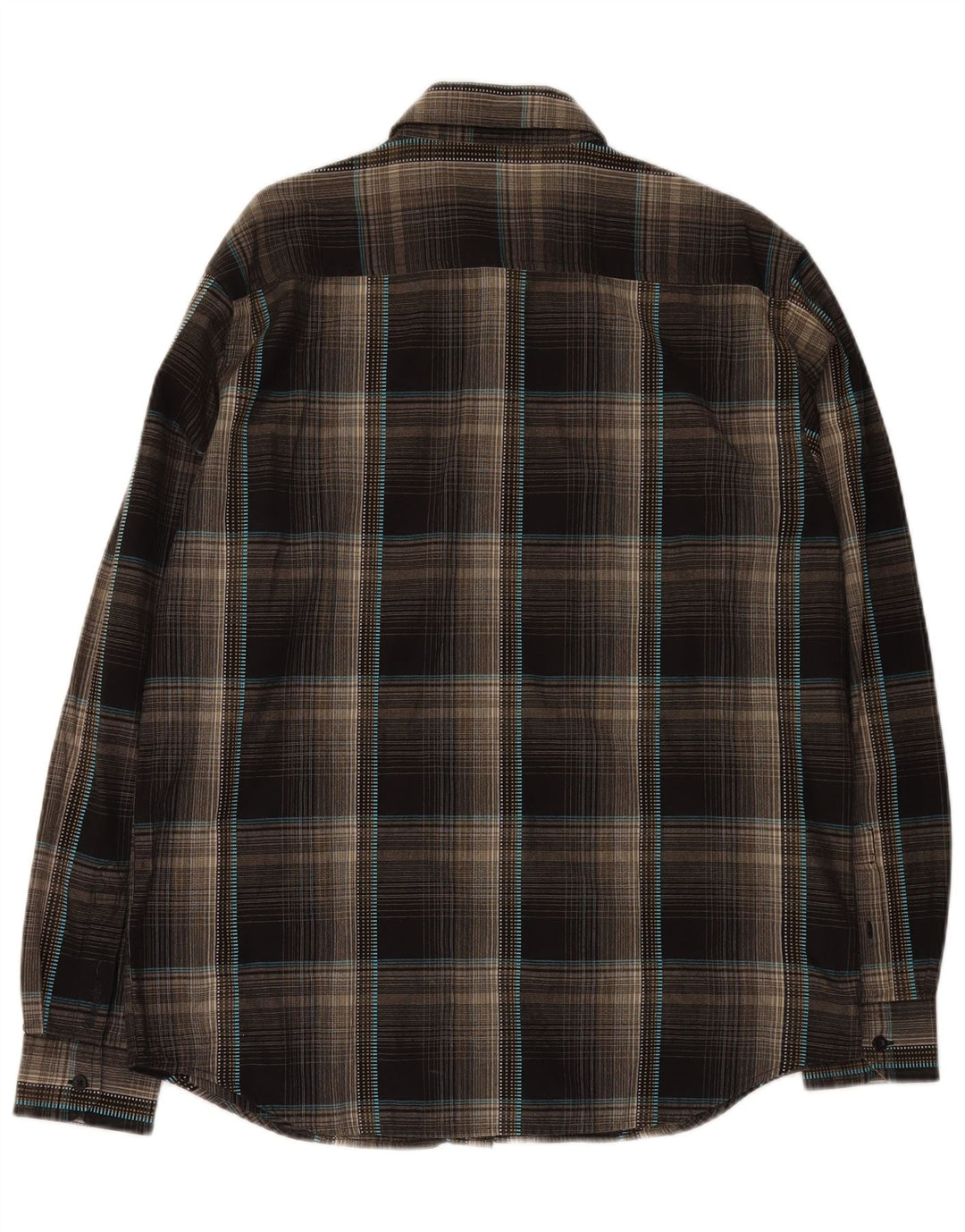 WRANGLER Herrenhemd, groß, braun kariert, Baumwolle