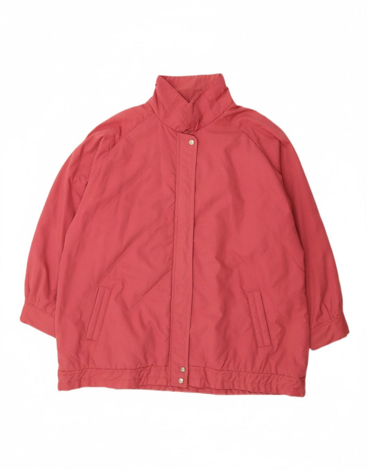 VINTAGE Damen Steppjacke UK 22 3XL Rosa Polyester