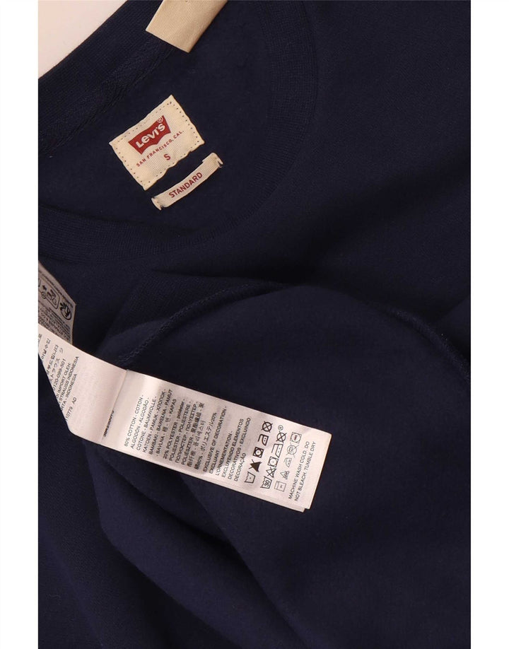 Levi's Herren-Sweatshirt mit grafischer Standard-Passform, Größe S, Marineblau, klassisch