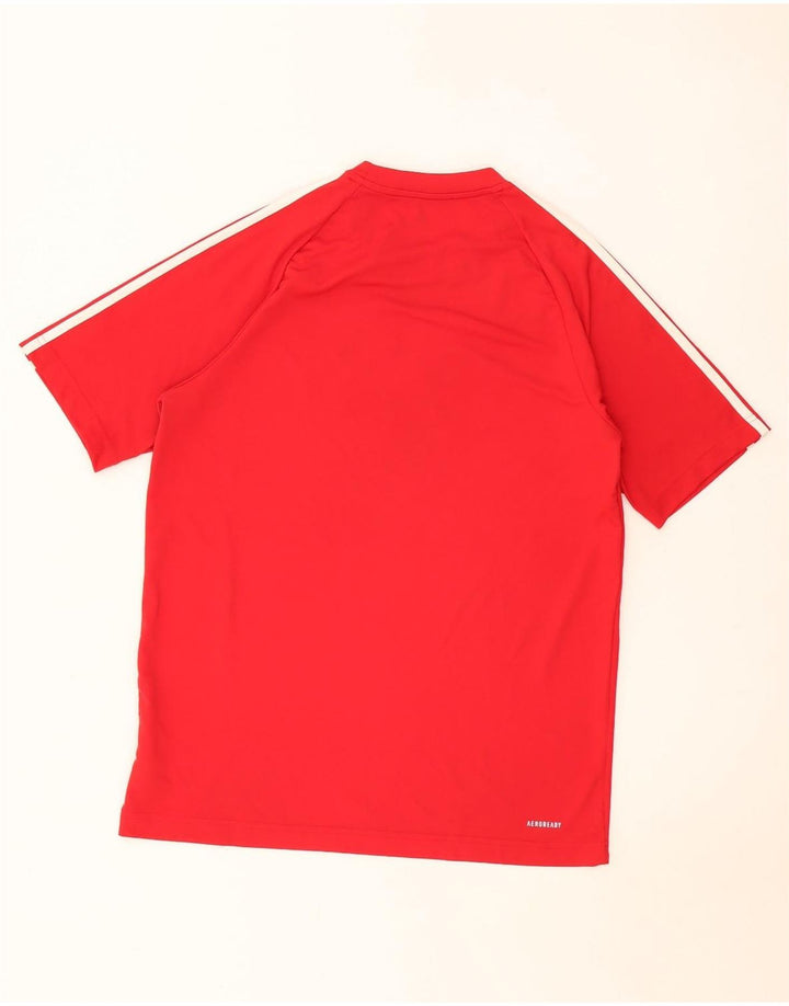 Adidas Herren Aeroready T-Shirt Top Mittelrotes Polyester