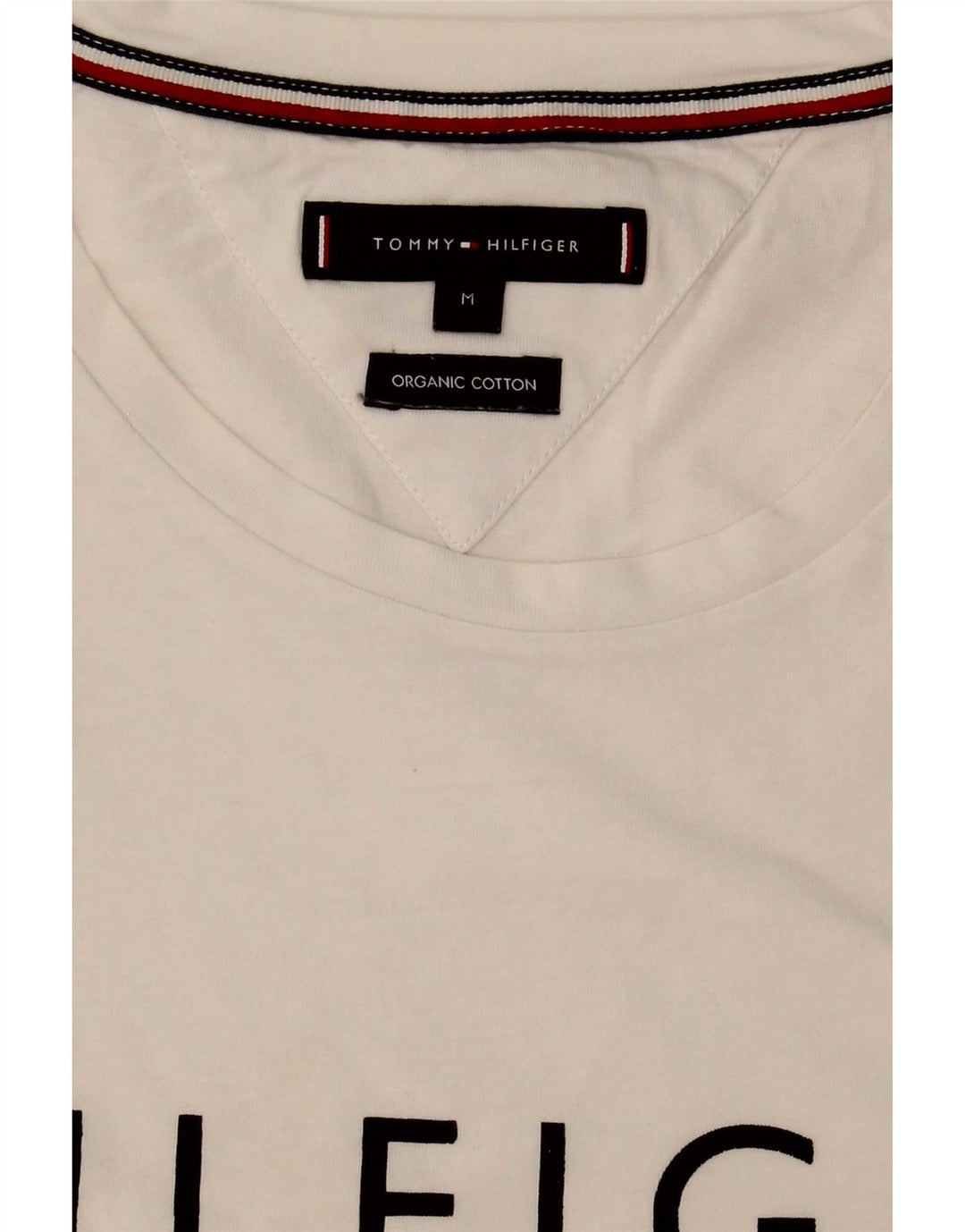 Tommy Hilfiger Herren-T-Shirt mit Grafik, mittelweiße Baumwolle