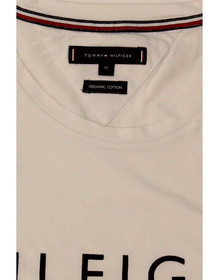 Tommy Hilfiger Herren-T-Shirt mit Grafik, mittelweiße Baumwolle