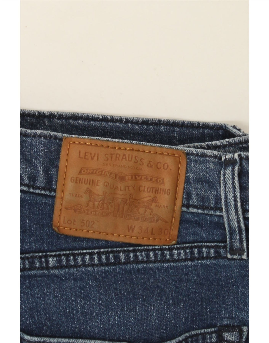 LEVI'S Herren 502 Tapered Jeans W34 L30 Blaue Baumwolle