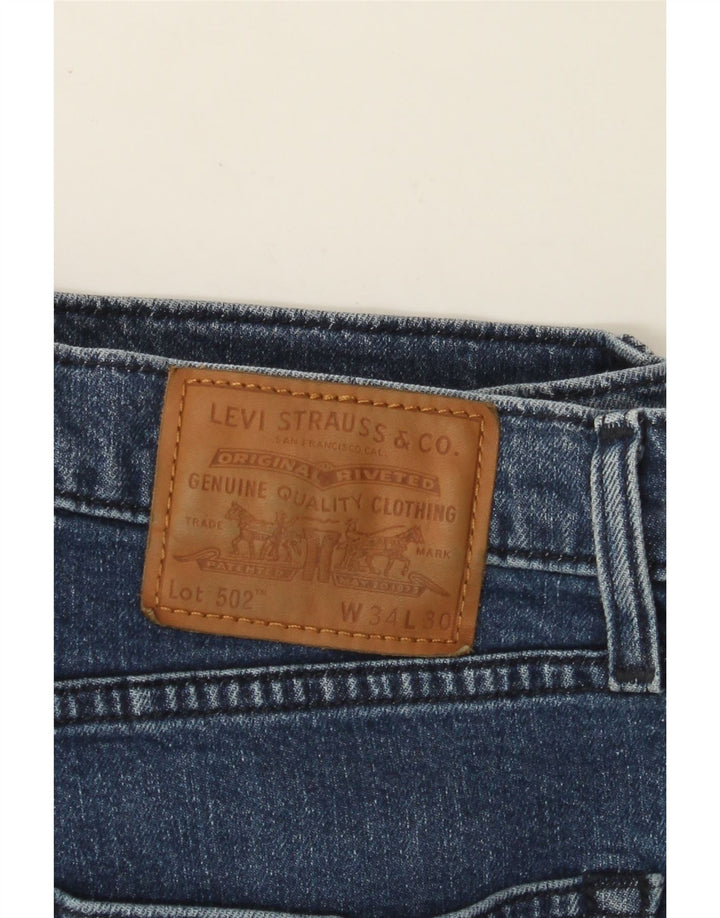 LEVI'S Herren 502 Tapered Jeans W34 L30 Blaue Baumwolle