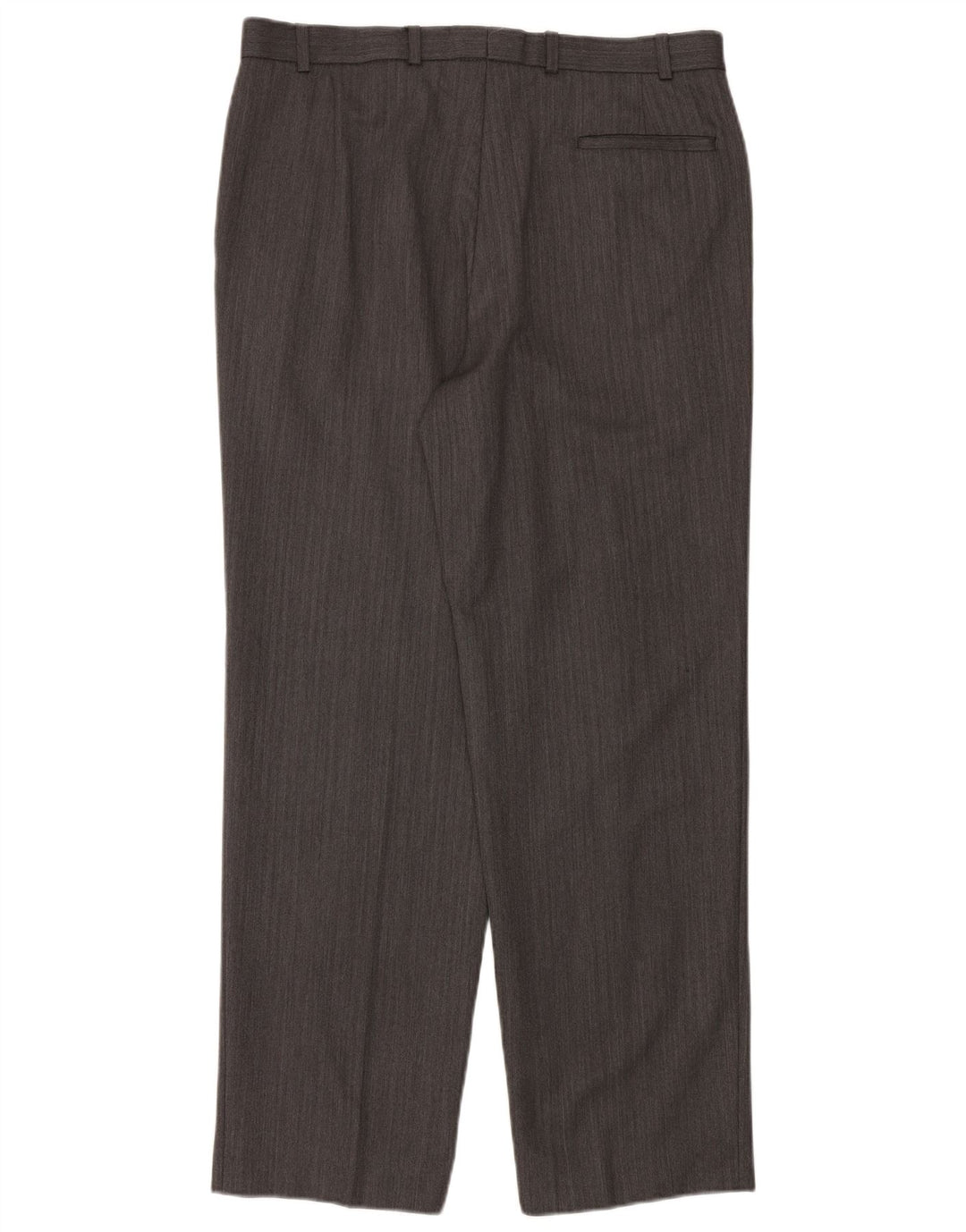 Gerade Herren-Anzughose von Marks & Spencer, W36, L31, graue Wolle mit Fischgrätenmuster