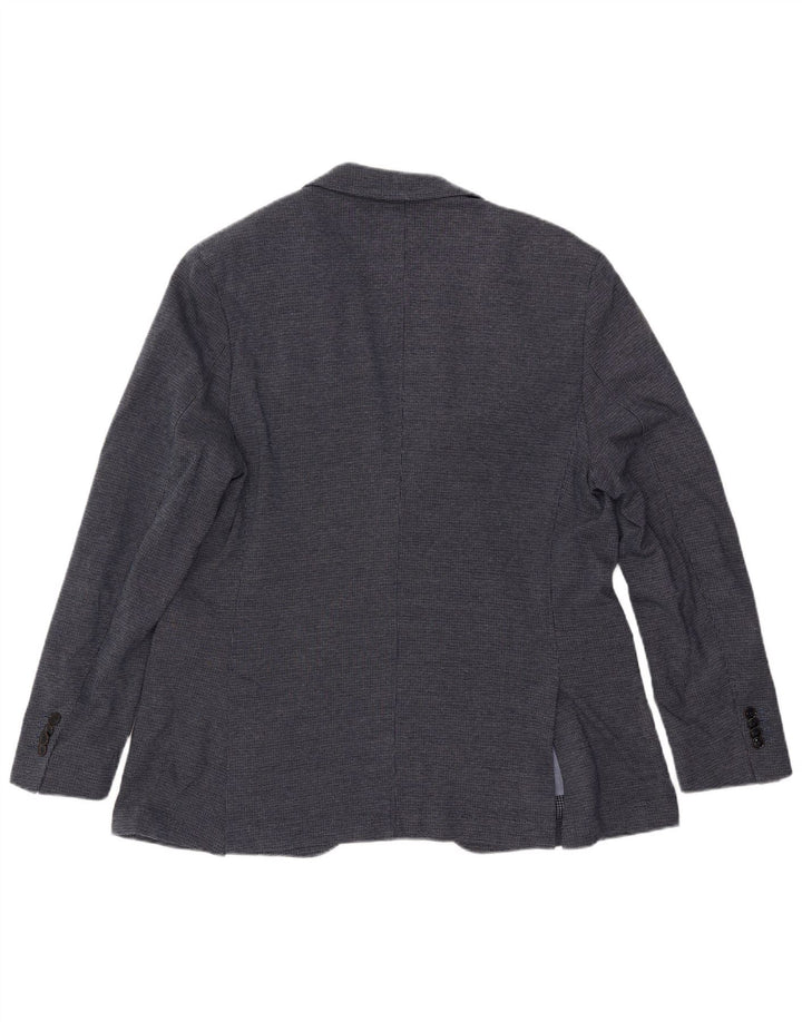 Massimo Dutti Herren-Blazer mit 2 Knöpfen, EU 58, 2XL, marineblaue Baumwolle