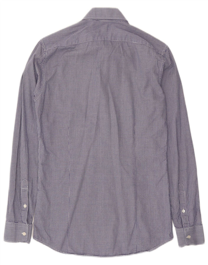 Reiss Herren Slim Fit Hemd XS Blaue Hahnentritt-Baumwolle