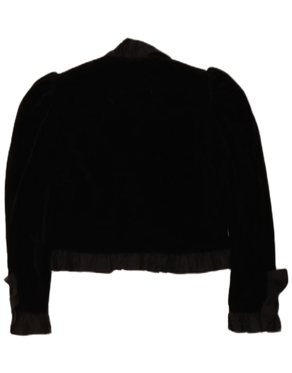 Vintage Damen Bolero Jacke EU 36 Small Black Classic