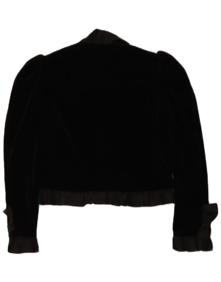 Vintage Damen Bolero Jacke EU 36 Small Black Classic
