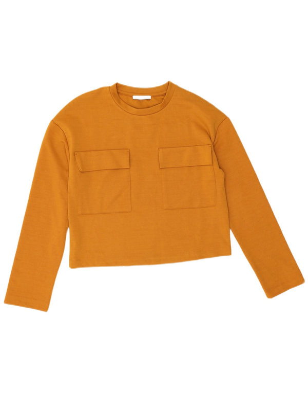 Zara Damen Top Langarm UK 10 Small Orange