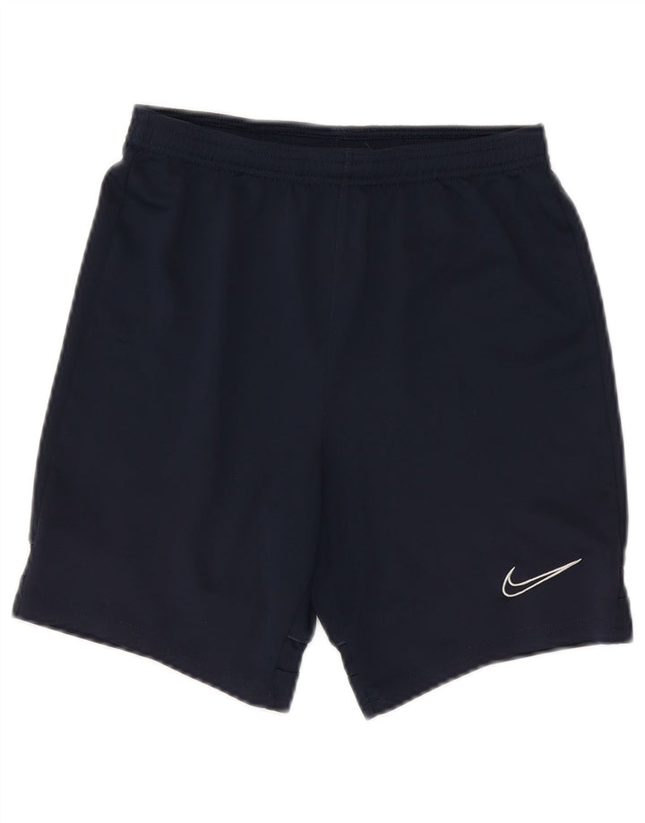 Nike Dri Fit Sportshorts für Jungen, 12–13 Jahre, groß, marineblaues Polyester