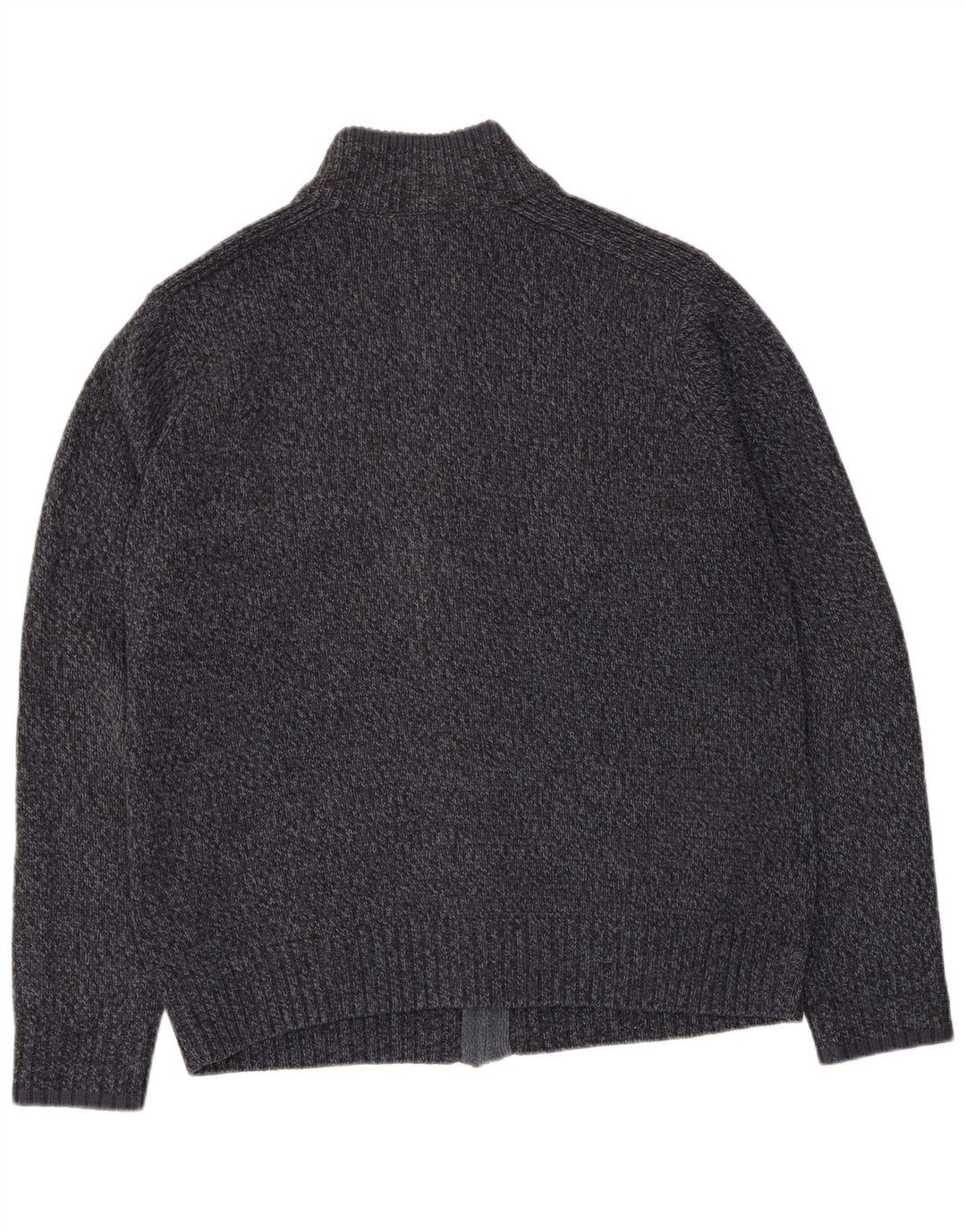 Marks & SPENCER Herren-Strickjacke mit normaler Passform, groß, Marineblau meliert