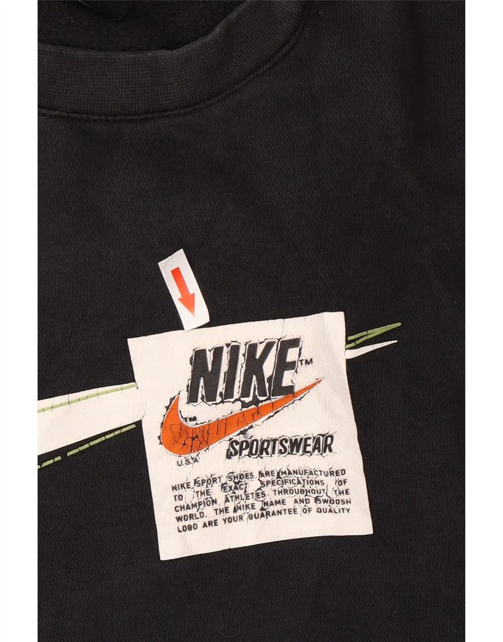 Nike Herren-Sweatshirt mit Grafik, mittelschwarz, Baumwolle