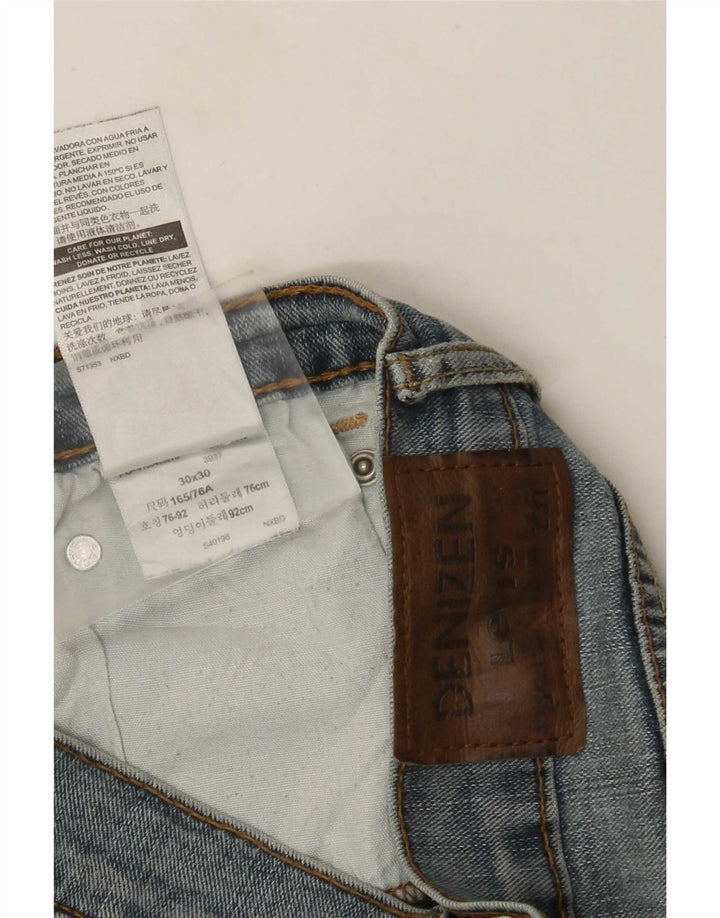Levi's Herren Denizen Straight Jeans W30 L30 Blaue Baumwolle