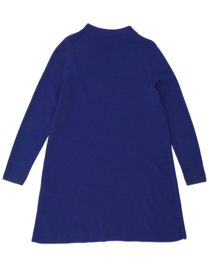 Cos Damen Pulloverkleid UK 10 Small Blaue Wolle