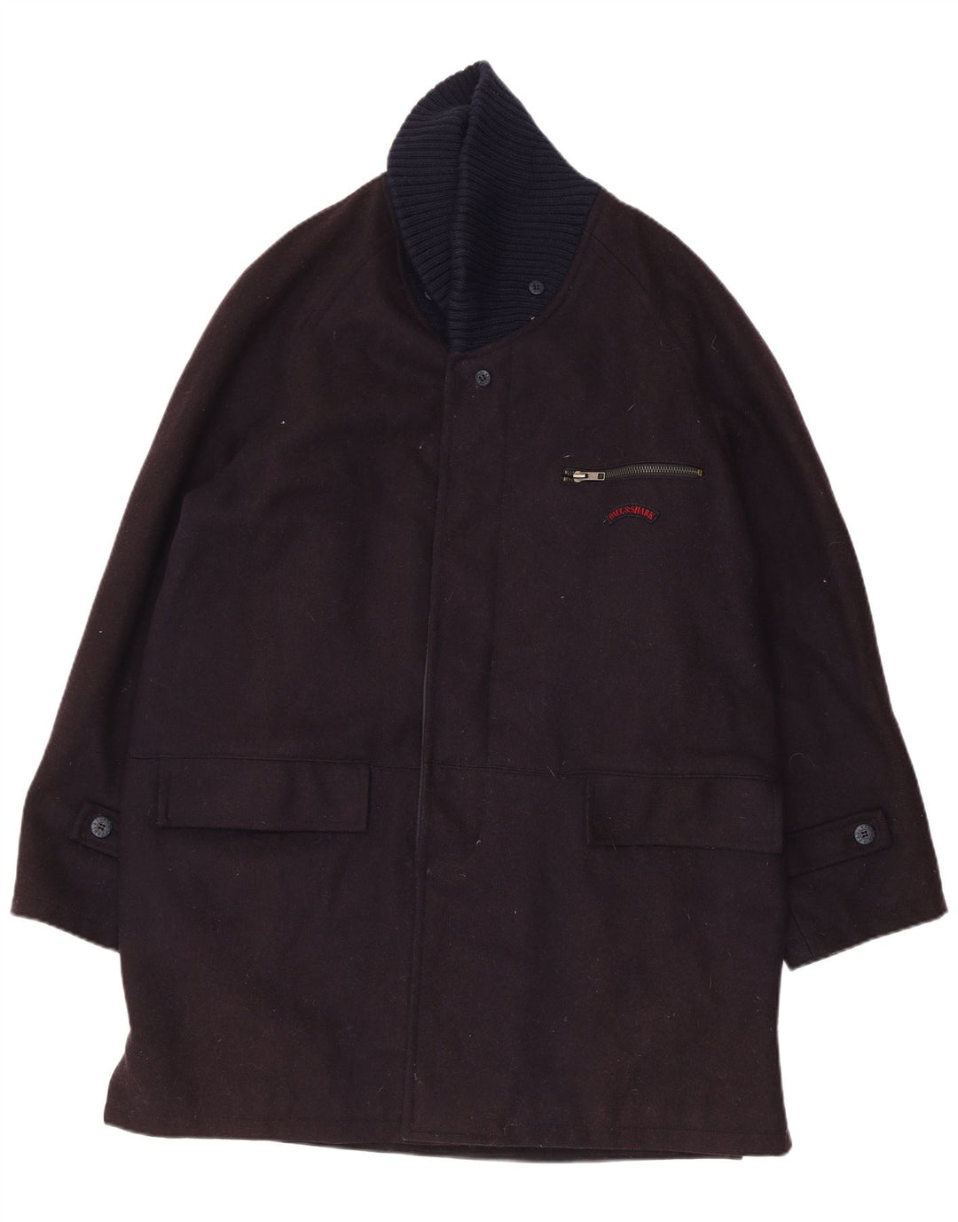 PAUL & SHARK Herren Yachting Mantel UK 40 Große schwarze Wolle