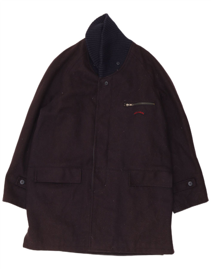 PAUL & SHARK Herren Yachting Mantel UK 40 Große schwarze Wolle