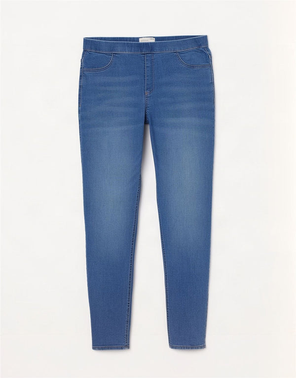 Marks & Spencer Damen Jegging-Jeans UK 14 Large W32 L28 Blaue Baumwolle