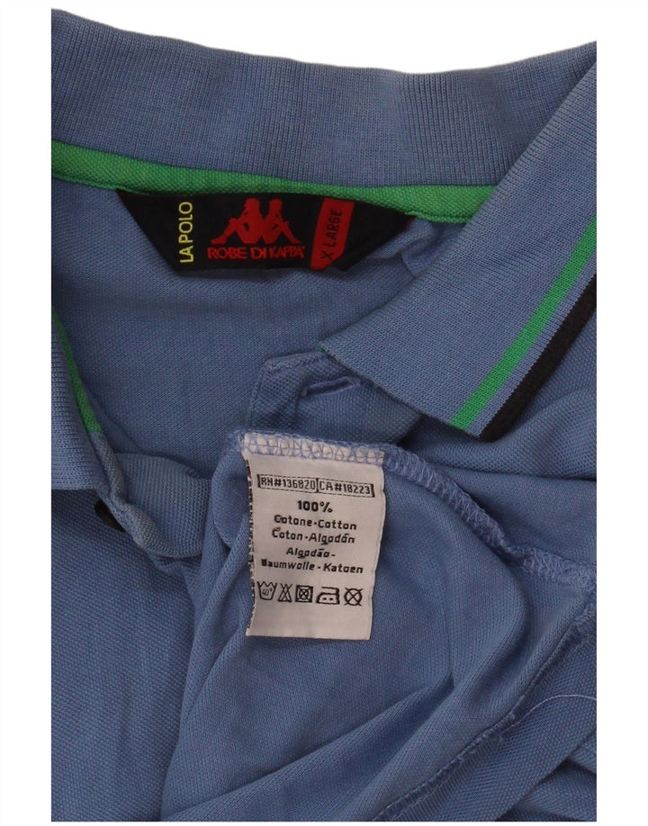 Kappa Herren Poloshirt XL Blau Baumwolle