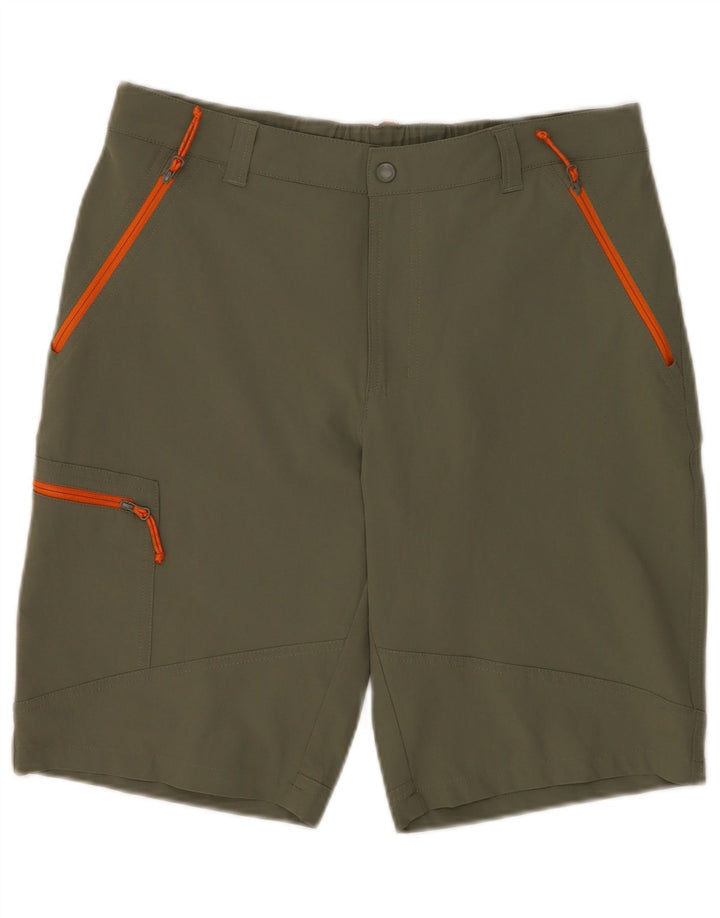 Columbia Herren Omni-Shield Cargo Shorts W34 Large Khaki Polyester