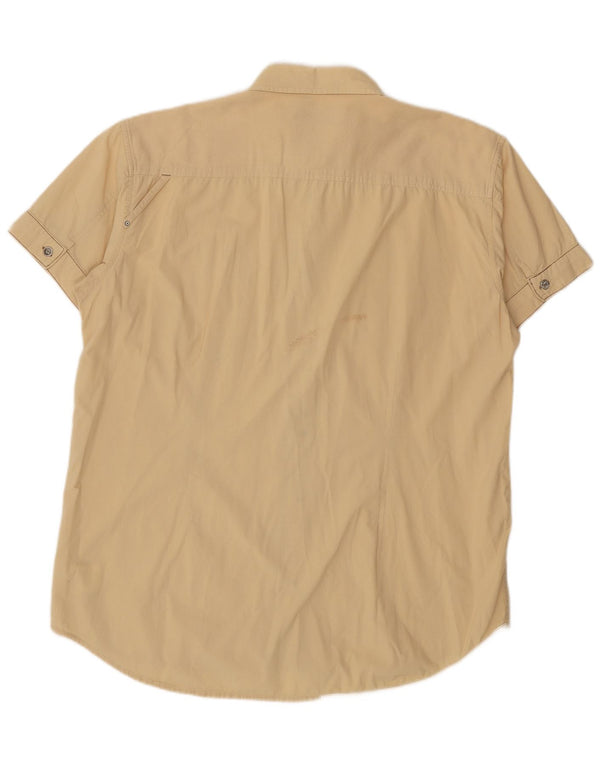 WRANGLER Herren Kurzarmhemd 2XL Beige Baumwolle