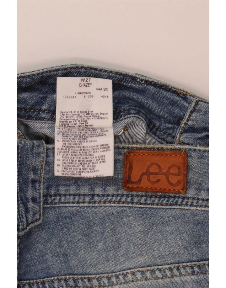 Lee Damen Chazey Cargo Denim Shorts W27 Small Blaue Baumwolle