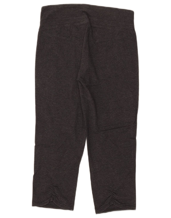 Puma Damen Capri-Leggings UK 12 Mittelgraue Baumwolle