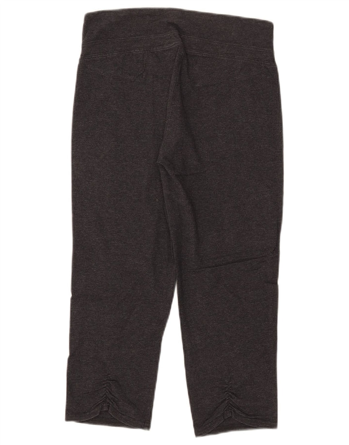 Puma Damen Capri-Leggings UK 12 Mittelgraue Baumwolle