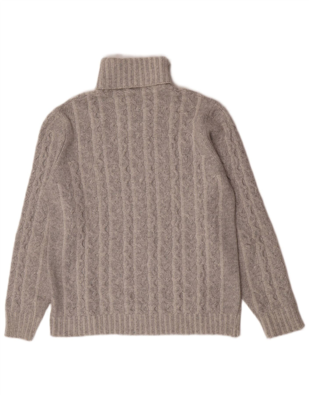 Vintage Damen Rollkragenpullover Pullover UK 18 XL Graue Wolle