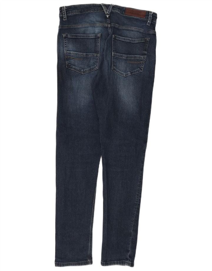 BENETTON Damen Slim Tapered Jeans W30 L30 Blaue Baumwolle