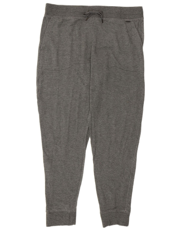 EDDIE BAUER Damen Trainingshose Jogger UK 16 Large Grau Modal