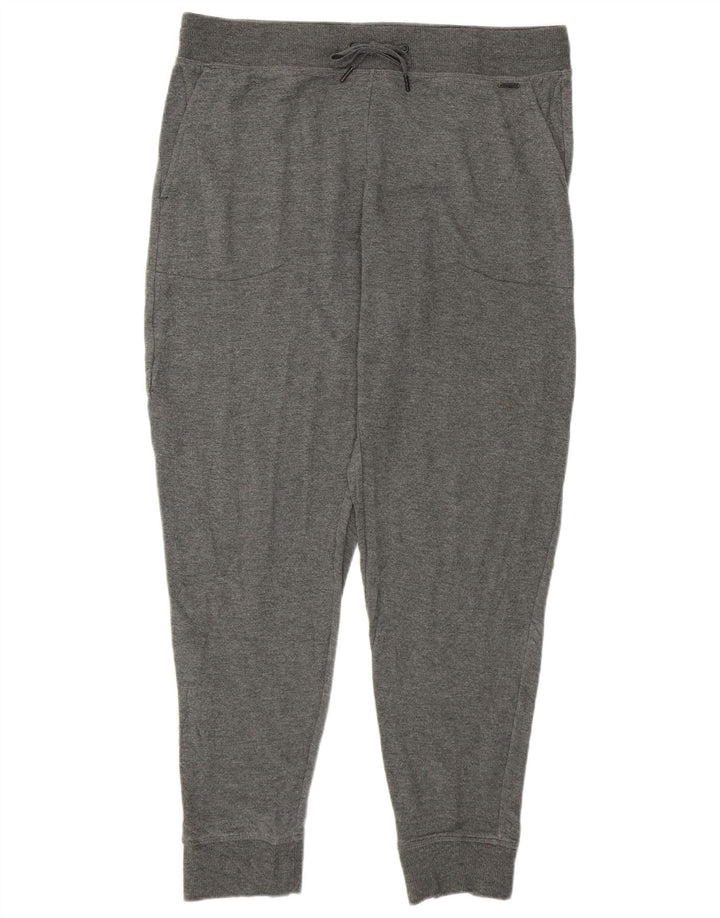 EDDIE BAUER Damen Trainingshose Jogger UK 16 Large Grau Modal