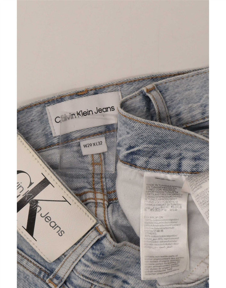 Calvin Klein Herren Straight Jeans W29 L32 Blaue Baumwolle