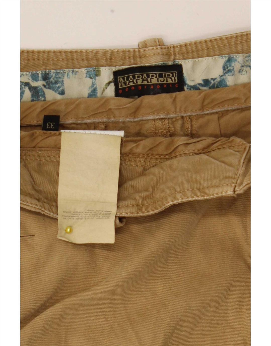 Napapijri Herren Cargoshorts W33 Mittelbeige Baumwolle