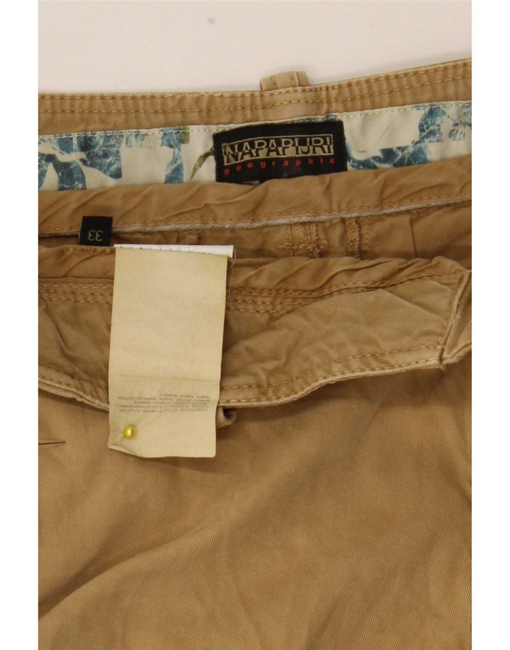 Napapijri Herren Cargoshorts W33 Mittelbeige Baumwolle