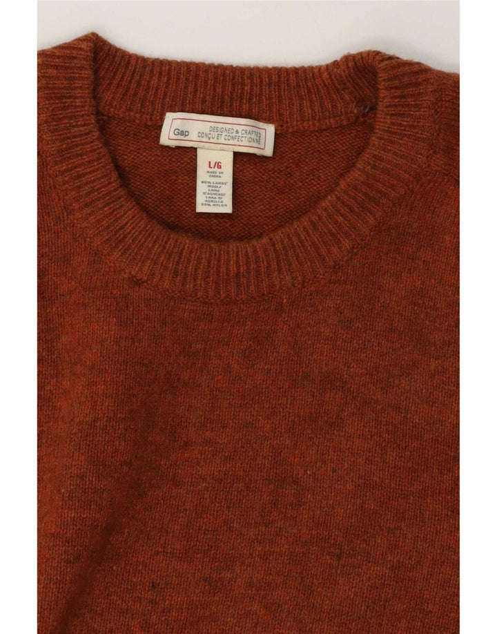 Gap Herren-Pullover mit Rundhalsausschnitt, große braune Lammwolle
