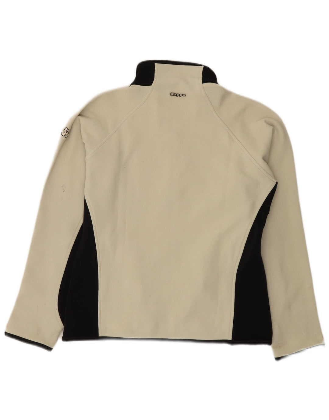 Kappa Damen-Trainingsanzug-Top-Jacke, UK 16, groß, weißes Farbblock-Polyester