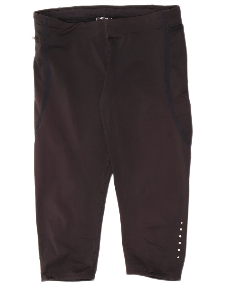 Nike Damen Capri-Leggings UK 8 Small Schwarz