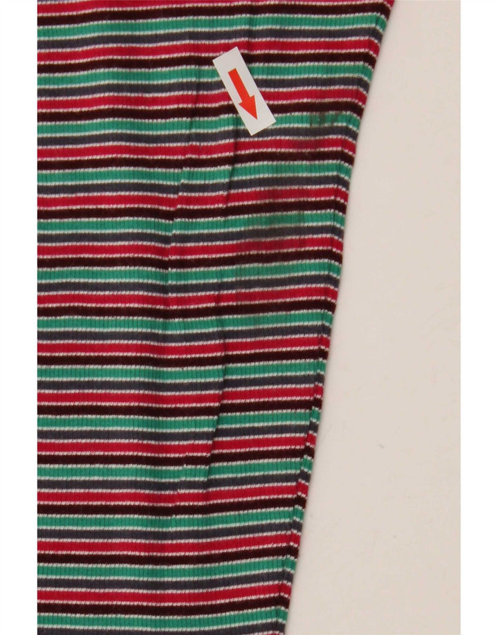 Marks & Spencer Damen Top Langarm UK 14 Medium Mehrfarbig gestreift