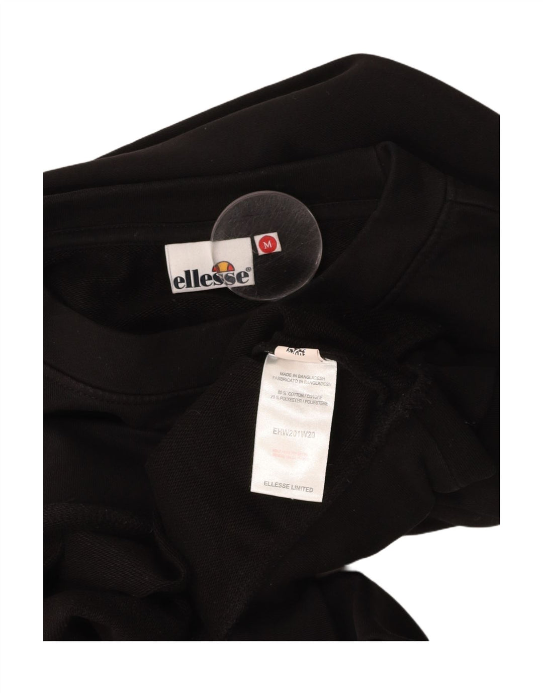 ELLESSE Damen-Sweatshirt mit übergroßem, bauchfreiem Grafikmuster, Gr. 14, mittelschwarz