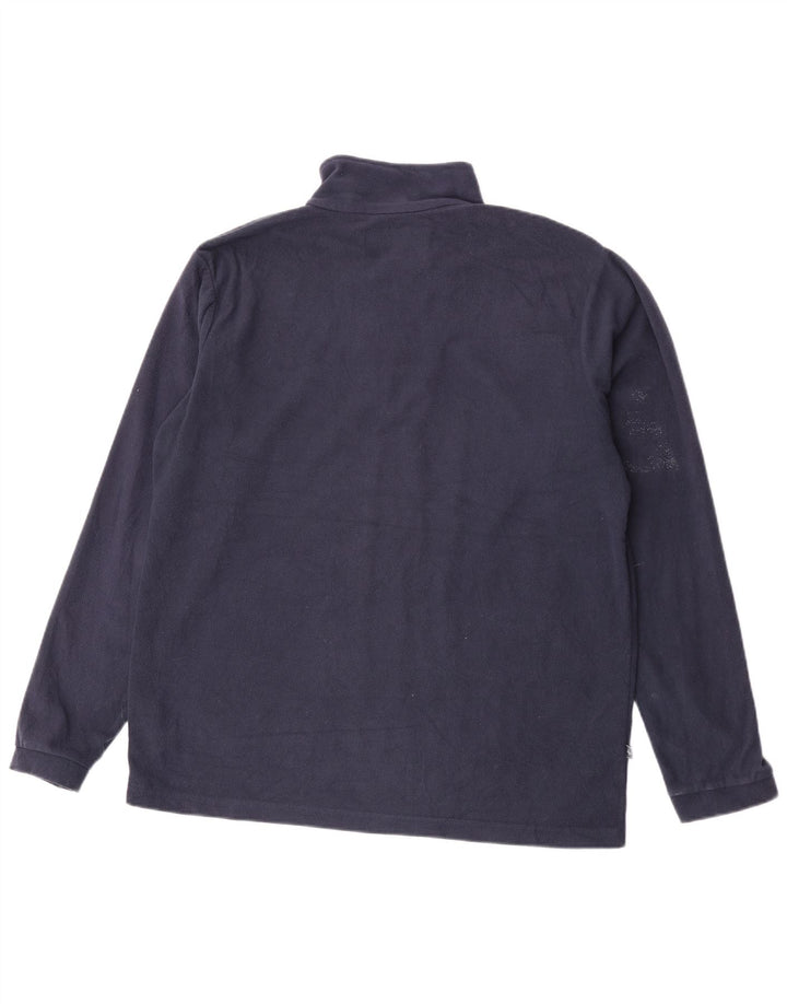 Mountain Warehouse Herren-Fleecepullover mit Reißverschluss am Kragen, groß, marineblaues Polyester