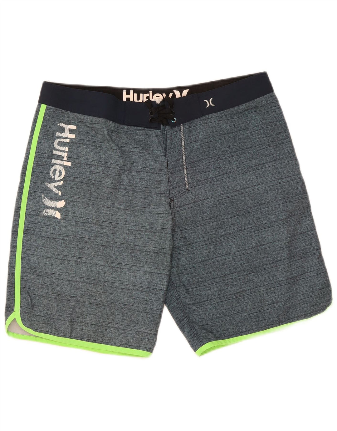 Hurley Herren-Badeshorts mit Grafik, groß, blau gestreift, Polyester
