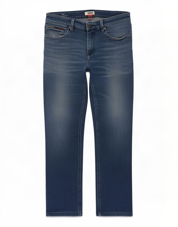 Tommy Hilfiger Damen Straight Jeans W32 L27 Blaue Baumwolle