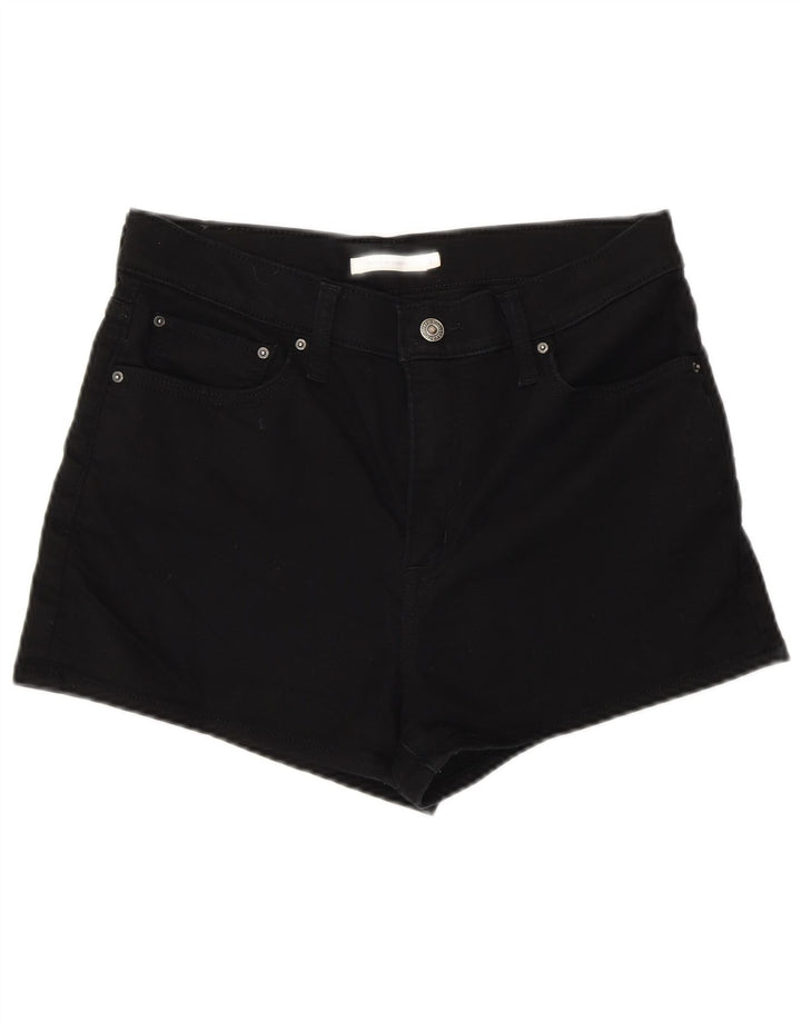 LEVI'S Damen-Jeansshorts mit hohem Bund, W31, mittelschwarze Baumwolle
